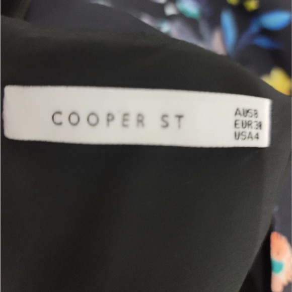 COOPER ST GINGER FLORAL ASYMMETRICAL FAUX WRAPPED DRESS SZ 4 - Picture 3 of 12